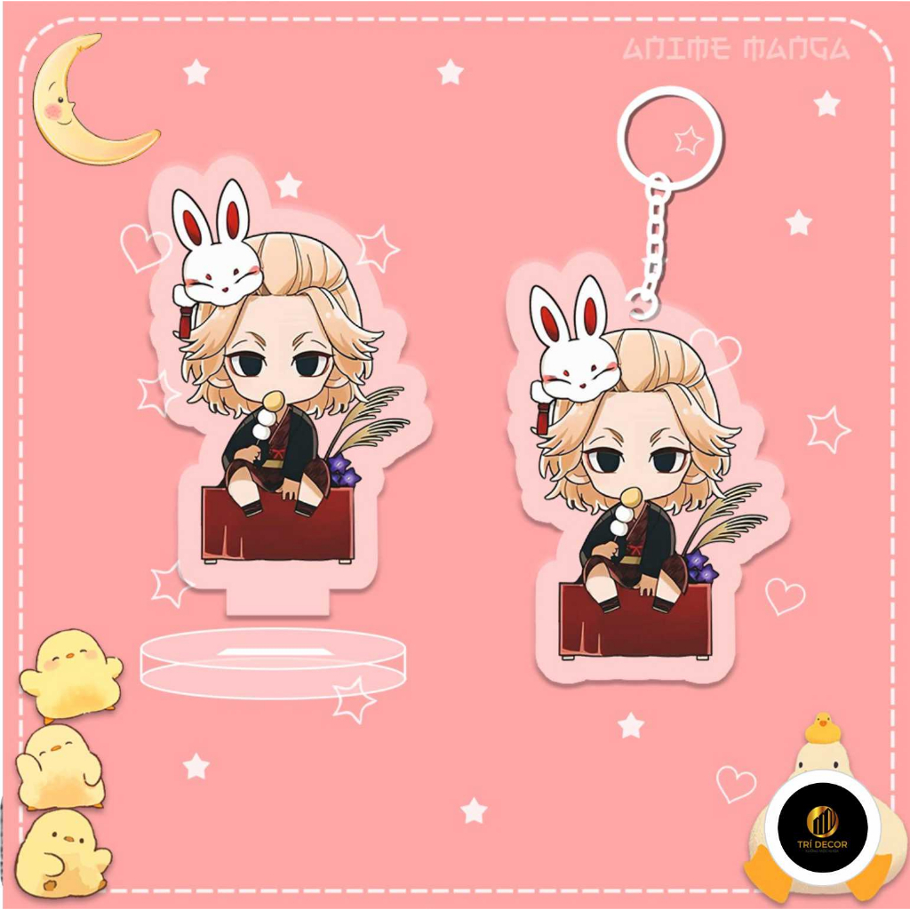 Standee รุ่น Tokyo Revengers Chibi พวงกุญแจ Takemichi Mikey Draken วัสดุอะคริลิคตกแต่งโต๊ะศึกษากระเป๋านักเรียนตกแต่ง