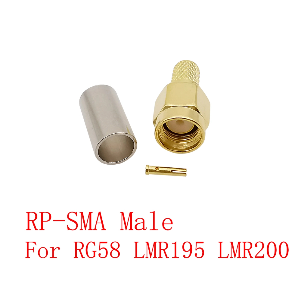 RP-SMA สายบัดกรีตัวผู้ RG58, RG400