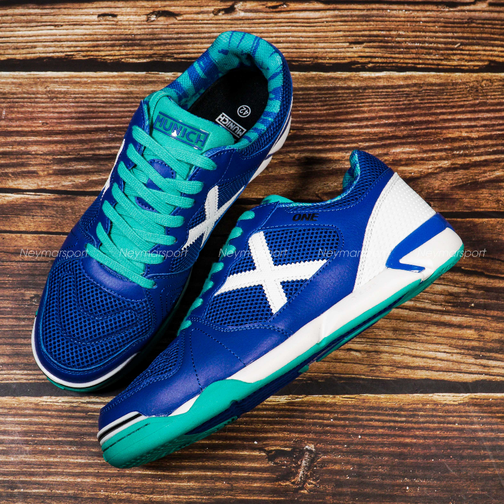 X MUNICH ONE รองเท้าฟุตซอลในร่ม 52 - Royal Blue/White