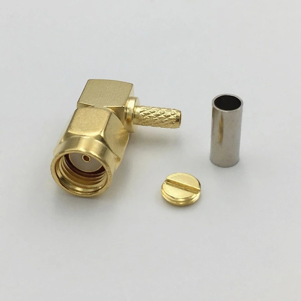 RP-SMA สายบัดกรีตัวผู้พับ RG174 RG316