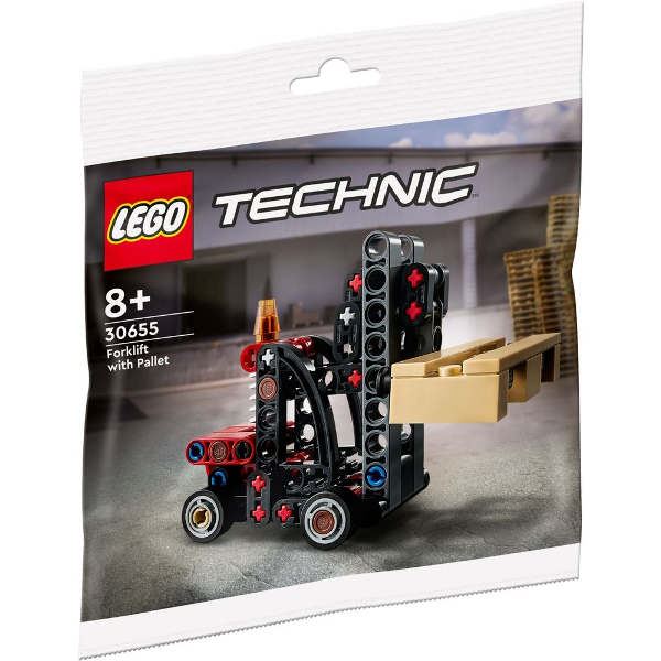 Lego Technic 30655 - รถยกพร้อม Pallet polybag - ชุดปริศนารถยก Lego mini