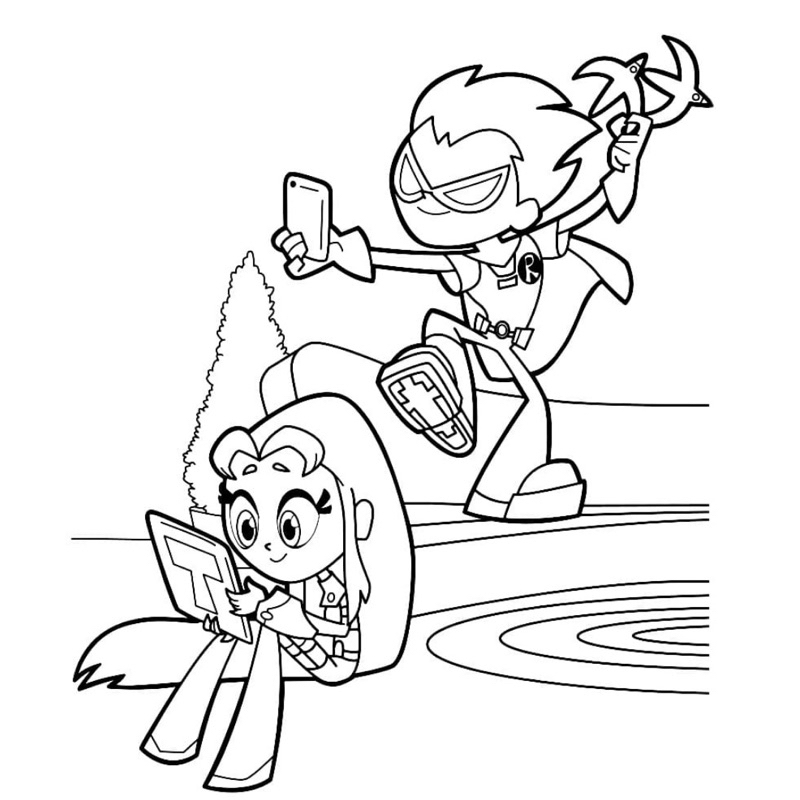 Teen Titans Go (Titans Squad) - ชุดระบายสี A4 A5 40 ชิ้นสําหรับระบายสีขี้ผึ้งและดินสอ - หน้าสี LAND COLORING PAGES