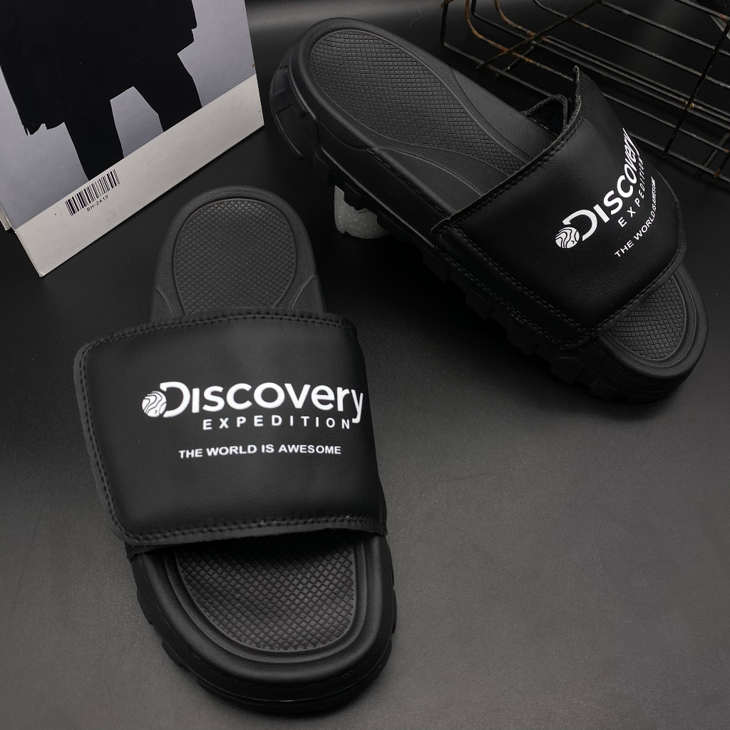 รองเท้าแตะ Discovery unisex คุณภาพสูงพร้อมวงแนวนอน รุ่นใหม่ เทรนด์มาแรง Soft Sole Full size