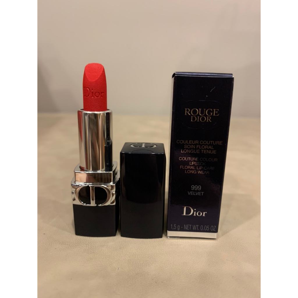 [ ของแท ้ ] Dlor Rouge velvet 999 mini Dior Lipstick