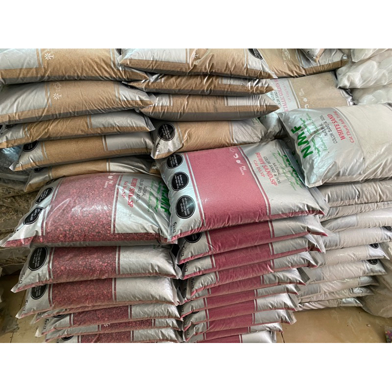 Sa [500GRAM] Farm HOUSE ทรายกรวดหิน - ทรายเลื่อมสีทอง ทรายแดงทับทิม ทรายเหลือง ทรายคาเฟ่ กรวดแดงทับทิม