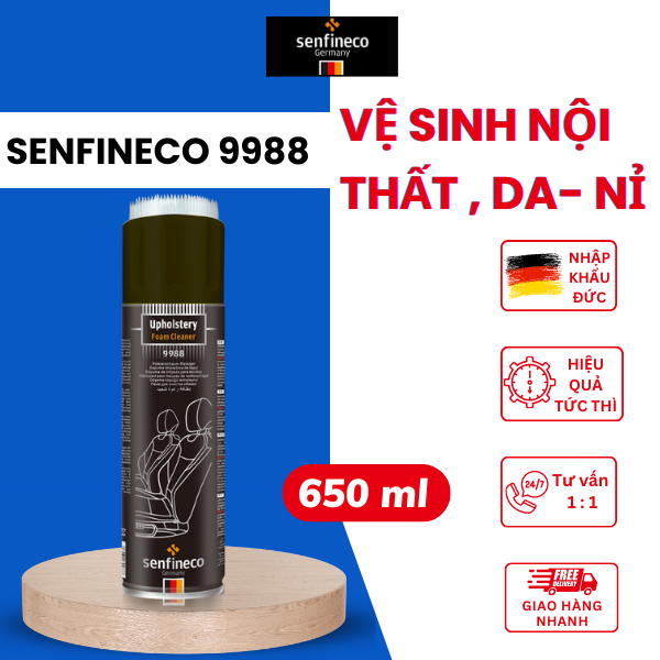 เซนไฟน์โก้ 9988 น้ํายาทําความสะอาดหนังภายในรถยนต์ 650มล