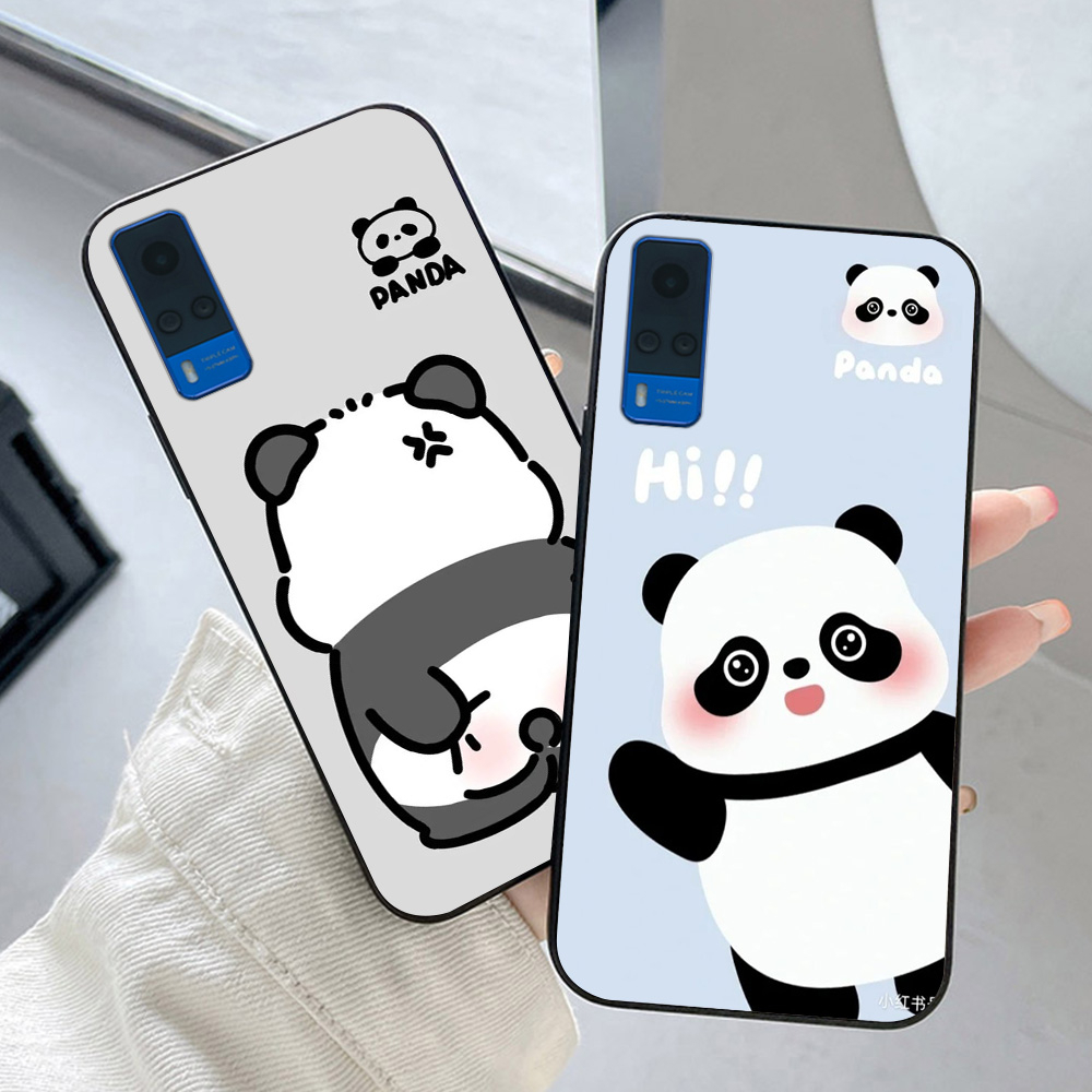 เคส Vivo y51 2020, y53s / y51 2015 พิมพ์ลายหมีแพนด้าสุดน่ารัก