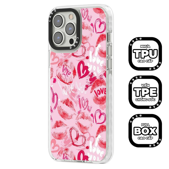 Pink Love เคส iphone กันกระแทกสําหรับ iphone 11 / 11 Pro Max /12/ 12 Pro Max / 13/ 13 Pro Max / 14 / 14 Pro sh1018