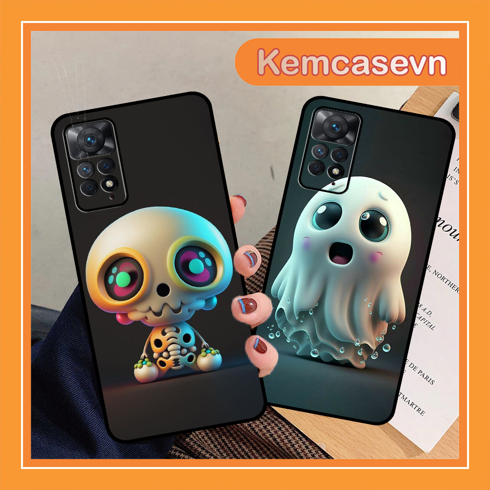 Xiaomi Redmi Note 11 - เคส Redmi Note 11 Pro - เคส Redmi Note 11 Pro+ พร้อมพิมพ์ฮาโลวีนน่ารักและอินเ
