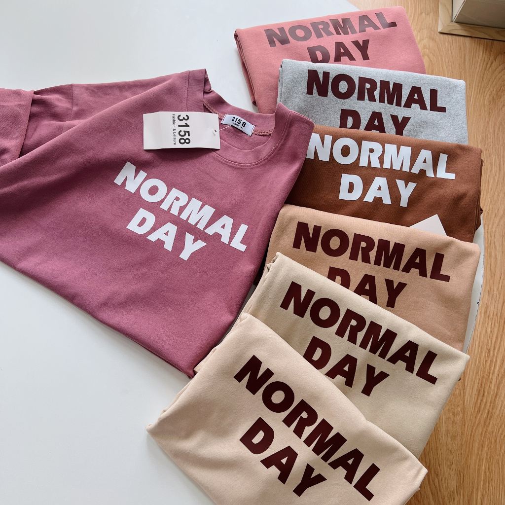 YUSTUDIO เสื้อยืดทรงหลวม 3158 เสื้อยืด unisex รุ่น Normal Day สําหรับผู้ชายและผู้หญิง