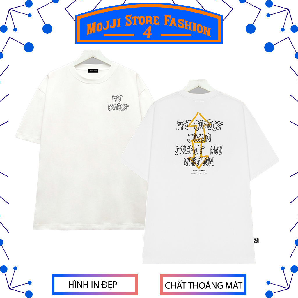 Ptj Comics Park Hyung Seok PHS Manhwa Outfit เสื้อยืดขาวดํา - วัสดุยืดหยุ่นสุดเท่