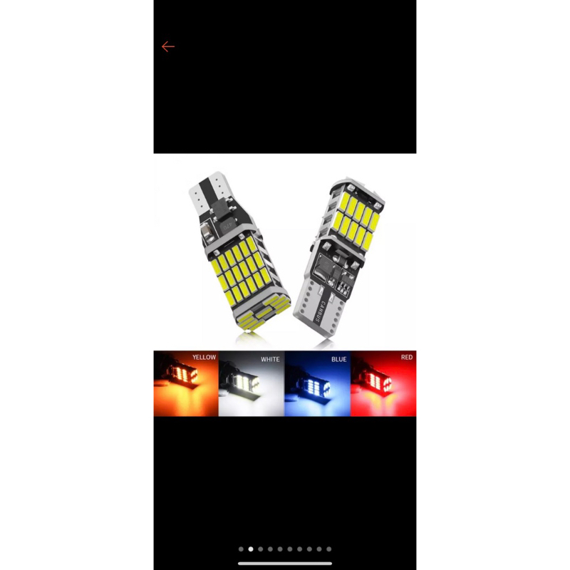ไฟเลี้ยว LED/ไฟถอยหลัง T15/T10 สําหรับรถยนต์รถจักรยานยนต์ชิป 4014 สว่างมาก - 15w