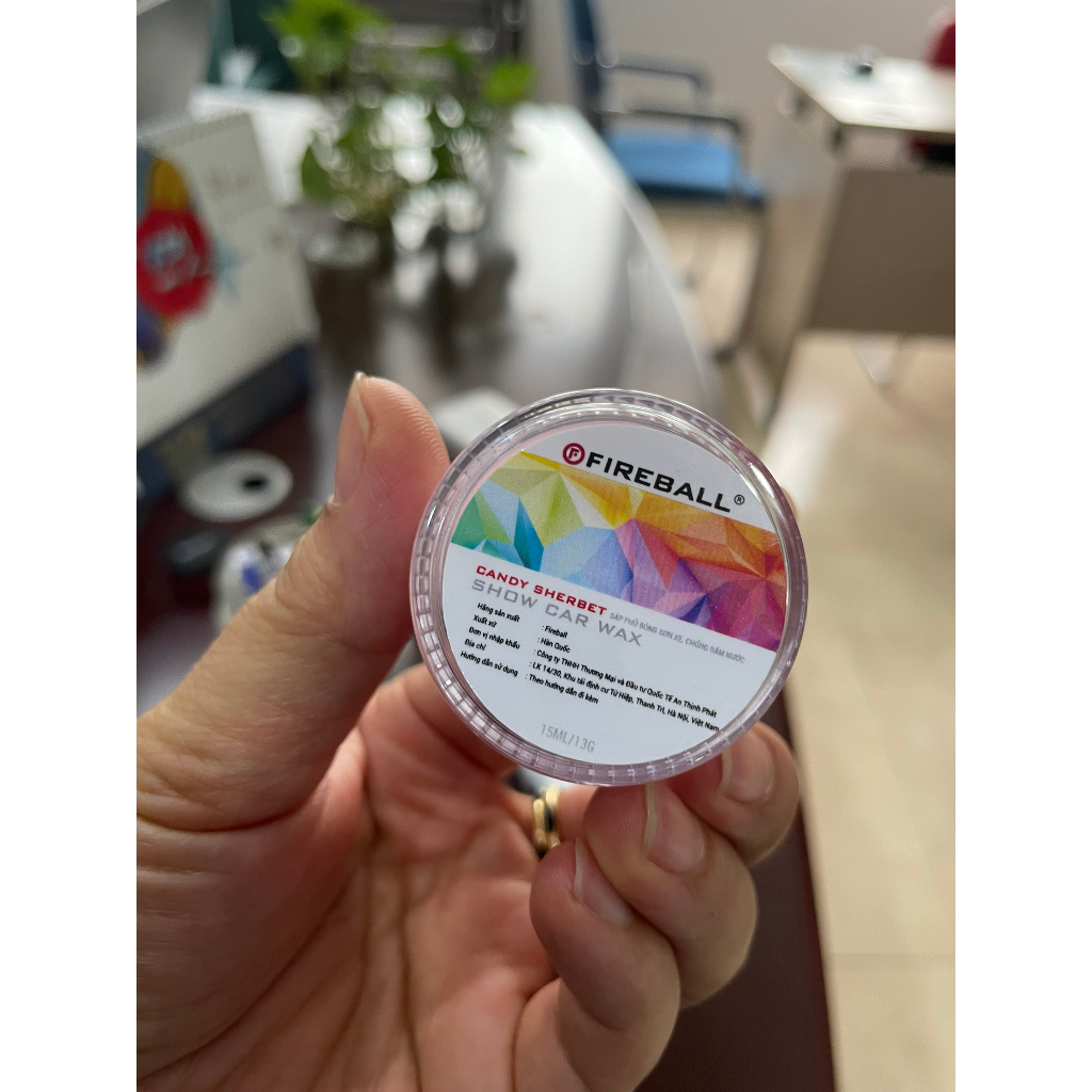 CANDY SHARBET CAR PAINT WAX TRIAL SAMPLE BOTTLE, ผลิตภัณฑ์ FIREBALL ของแท้, ผลิตในเกาหลี
