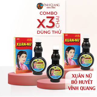 Combo 3 chai Xuân Nữ Bổ Huyết VĨNH QUANG 280ml - Điều hoà kinh nguyệt, đau bụng kinh, bổ máu