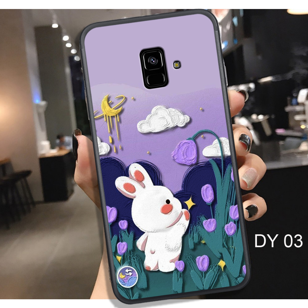 Samsung A5 2018 - A6 2018 - A8 2018 - A6 PLUS - เคส A8 PLUS พิมพ ์ ลายหมีกระต ่ าย