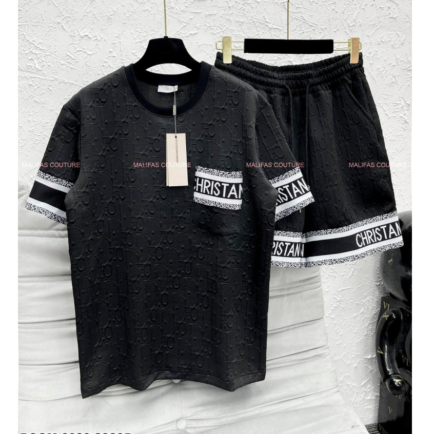 ชุดเสื้อผ้าผู้ชายฤดูร้อนลายนูนคุณภาพสูงชุดสูทผู้ชายแขนสั้นฤดูร้อนโฟมแท้