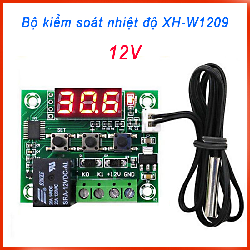 XH-W1209 W1209 12V วงจรเซ็นเซอร์ควบคุมอุณหภูมิเฉพาะสําหรับเครื่องทําความร้อนหม้อน้ําเครื่องฟักไข่