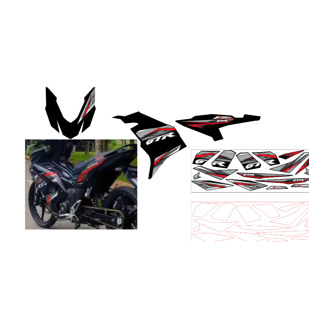 WINNER X V3 GTR BLACK RED THAILAND STAMP 3-LAYER PREMIUM STAMP SUPER DURABLE SUPER STICKY