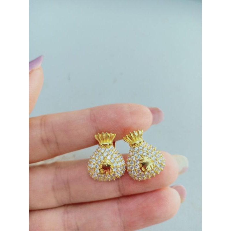 MONEY BAG EARRINGS**