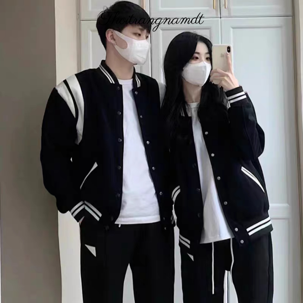 เสื้อแจ็คเก็ตบอมเบอร์ไหล่ลายทางแฟชั่นอ่อนเยาว์ 2024 01