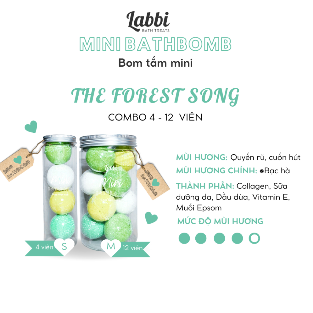The FOREST SONG mini Bath Bombs Bubble [Labbi ] mini Bath Bomb / Bomb mini Bath