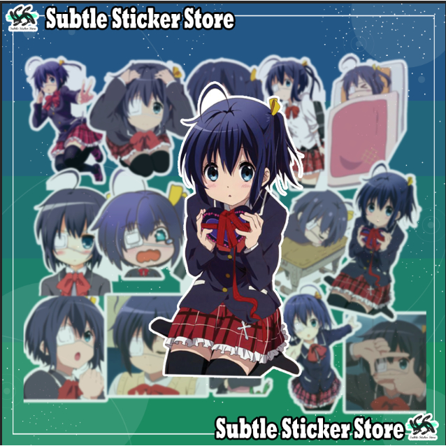[รัก, Chunibyo & Delusionsi อื่นๆ] - ชุดสติ๊กเกอร์ 10/15 ชิ้น Rikka Takanashi สติ๊กเกอร์ตกแต่งอนิเมะกันน้ําและกันรอยขีดข่วน
