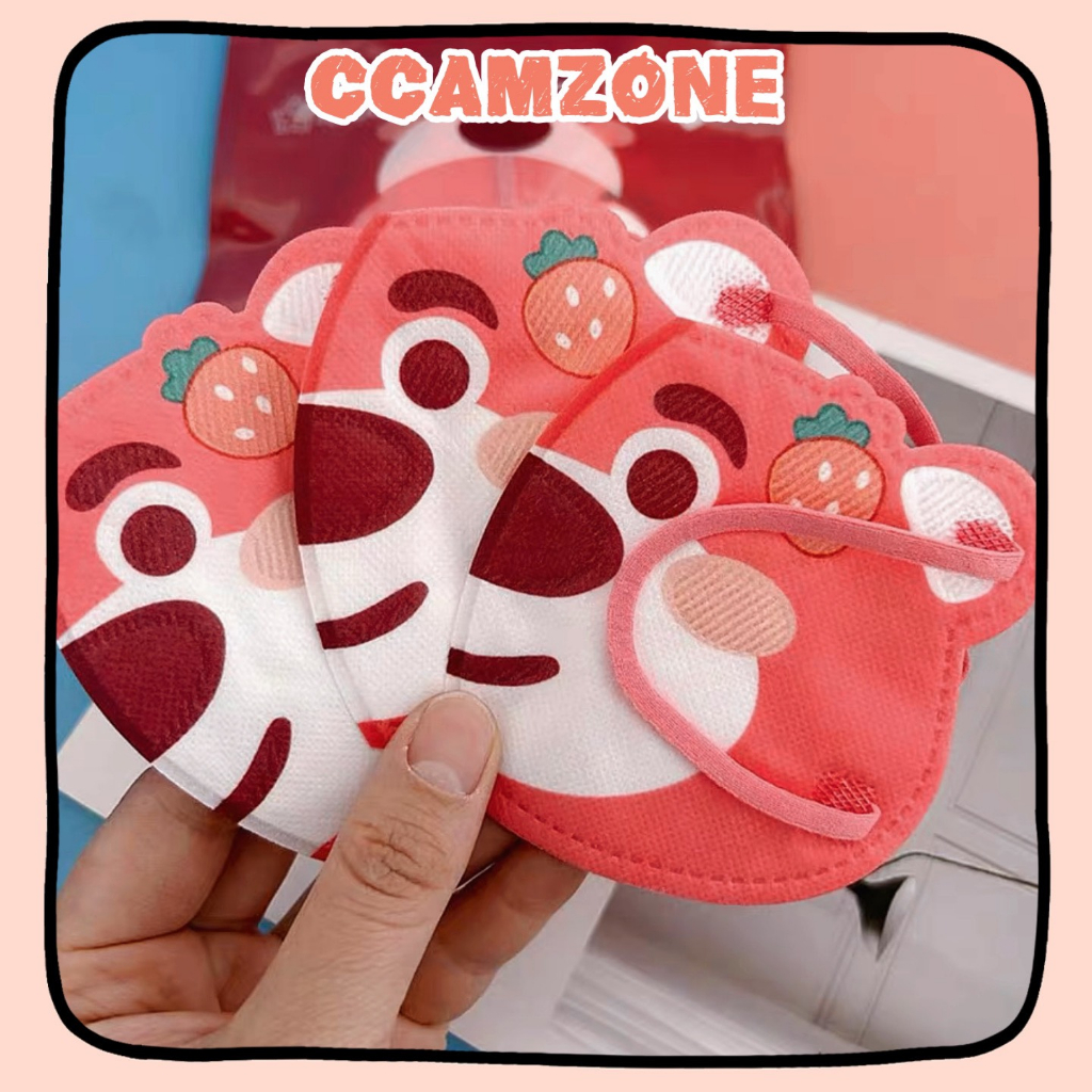 หน้ากากหมีสตรอเบอร์รี่น่ารัก 1 ชิ้น pk555 Ccamzone
