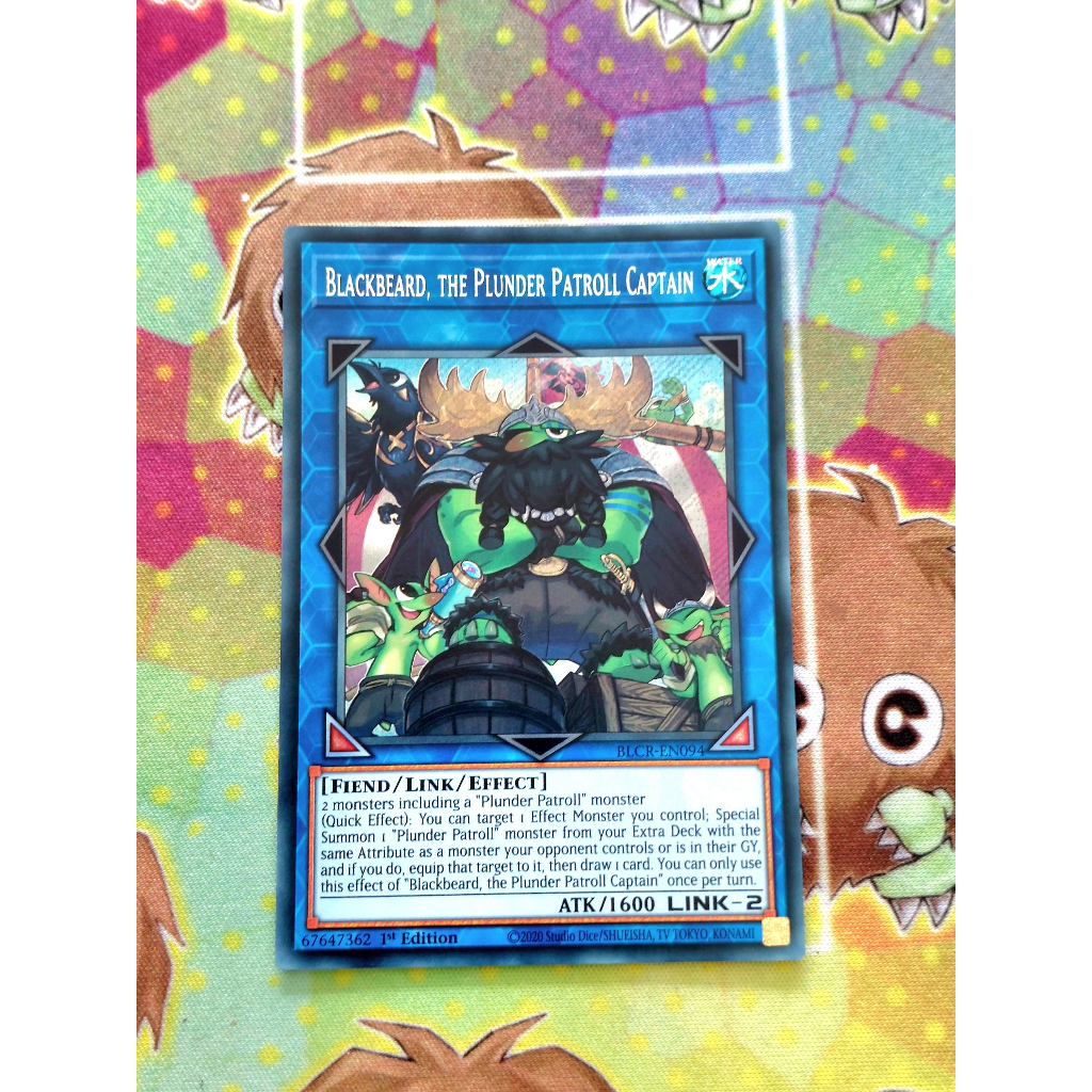 [ Do Lac Shop ] การ์ด Mint90 Yugioh Link Blackbeard กัปตัน Plunder Patroll - BLCR-EN094 - Secret