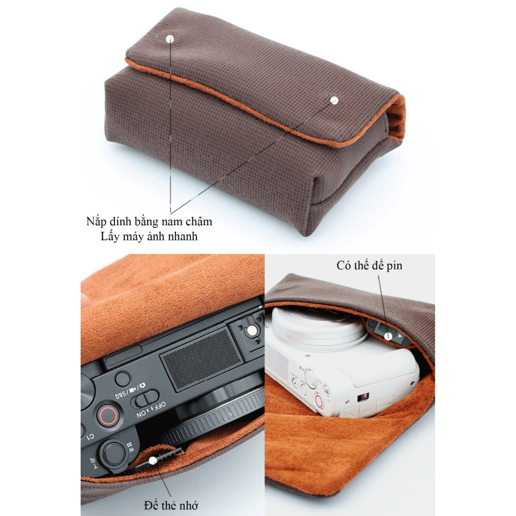 กระเป๋ากล้อง BBK_M12 เหมาะสําหรับกล้อง ZV1 LX10 RX100 GR3