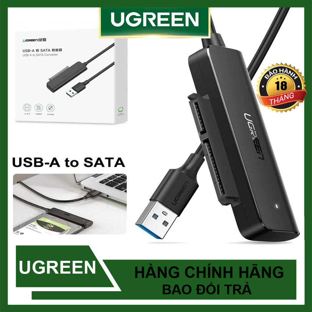 Ugreen 70609 สาย USB 3.0 to Sata ยาว 0.5 ม. รองรับฮาร์ดไดรฟ์ 2.5 นิ้ว ของแท้