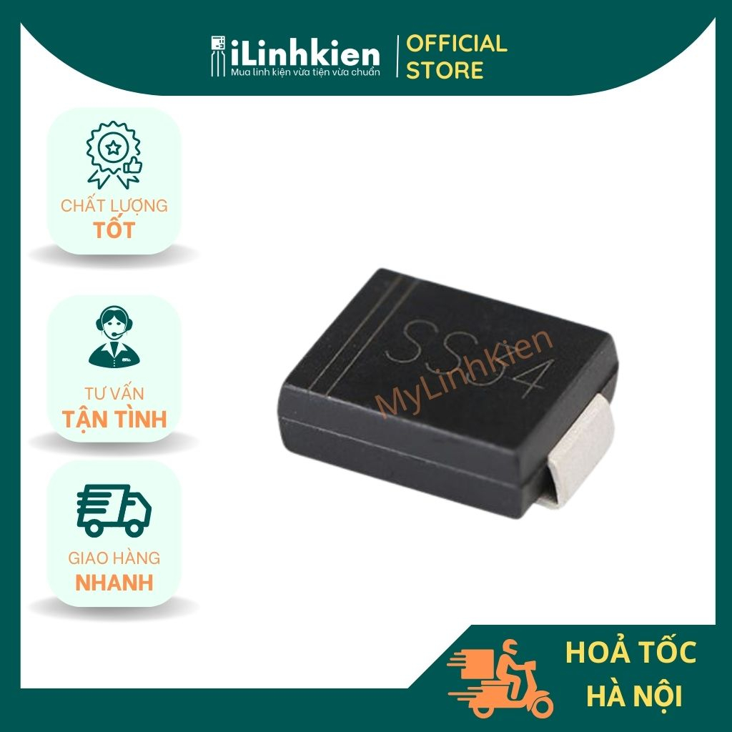 1n5822 SS34-SMB Schottky Diode 3A 40V ไมค์แท้