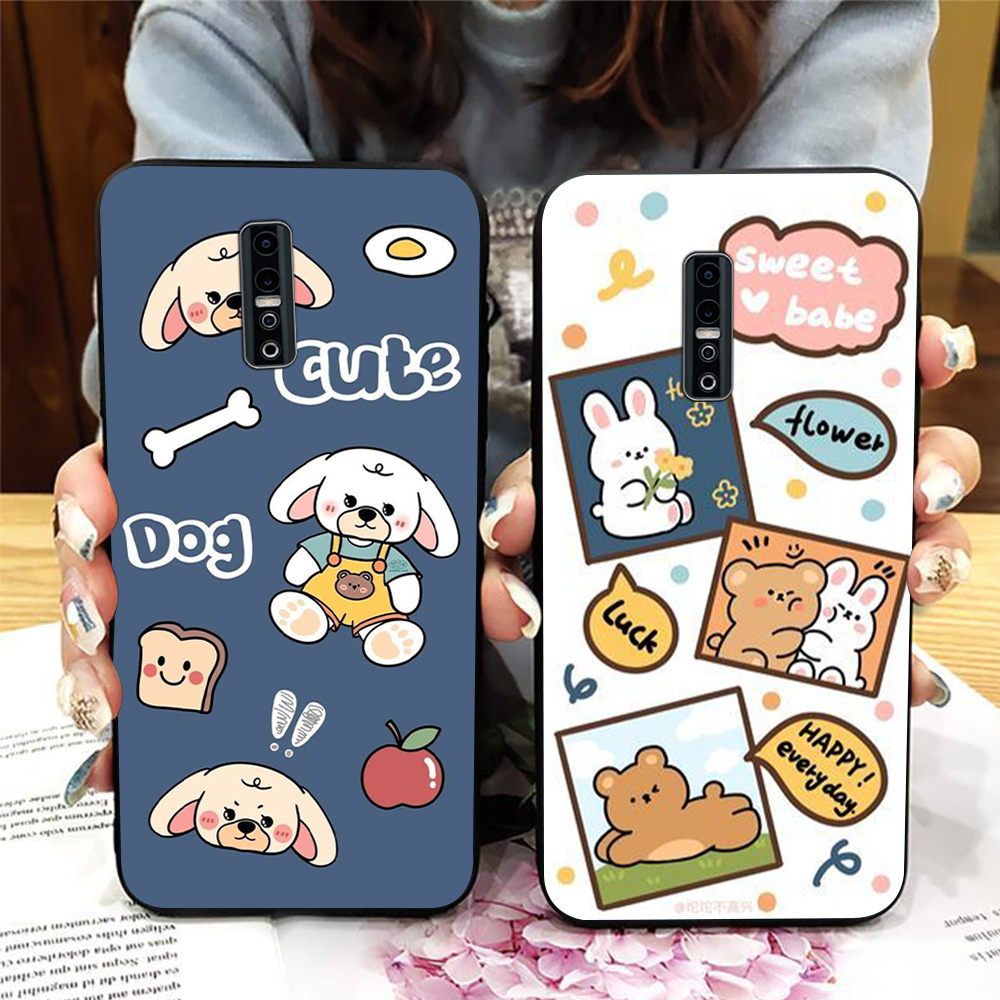 เคส Vivo v17 plus / vivo v17 pro พิมพ์ลายกระต่าย หมี และสัตว์ตลก