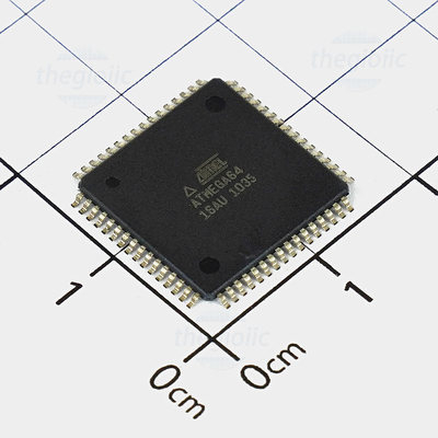ATMEGA64-16AU, 8-Bit AVR Microcontroller, 16MHz, 64KB FLASH, 64-TQFP