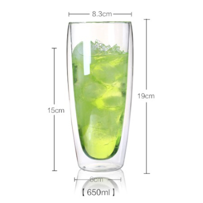 BOROCATSILAT 650ml ถ้วยแก้วกระติกน้ําร้อน 2 ชั้นสําหรับชากาแฟ 80ml - 250ml - 350ml - 450ml- 650ml