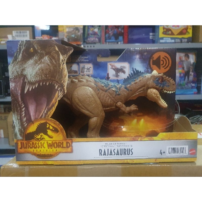 Mattel Jurassic World โมเดลของเล่นไดโนเสาร์ Rajasaurus - ของแท้ - ใหม่ 100%