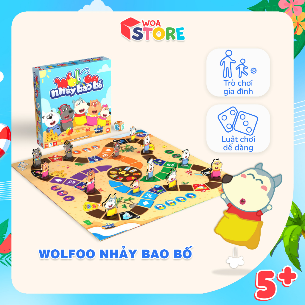 เกมกระดาน: Wolfoo - กระสอบกระโดด