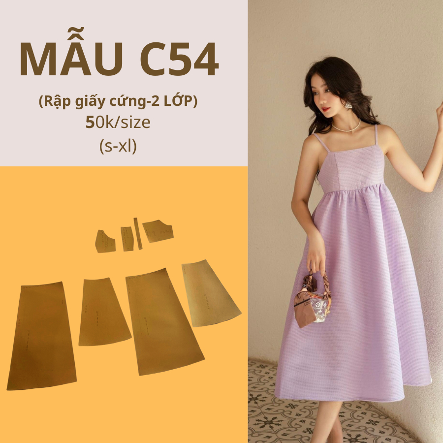 พร้อมกระดาษแข็ง C54 BABYDOLL DRESS