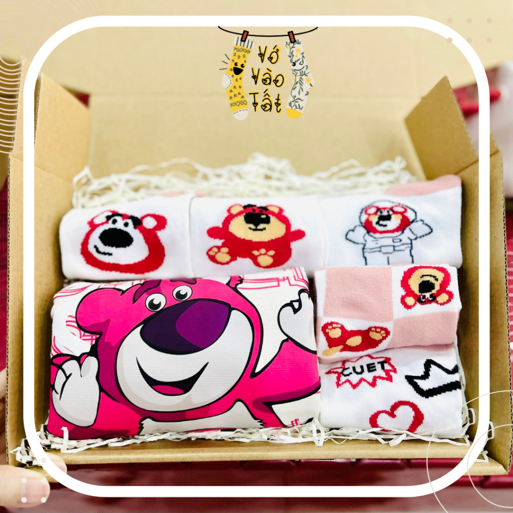 ชุดของขวัญวันเกิด ผู้หญิง 8 IN JUNE FOR GIRLFRIEND PINK STRAWBERRY BEAR กล่องและการ์ด - TOTE BAG และ