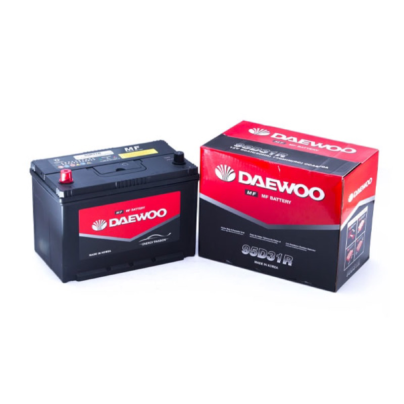 แบตเตอรี่รถยนต์นําเข้า - Daewoo 12V 95D31R - 80AH