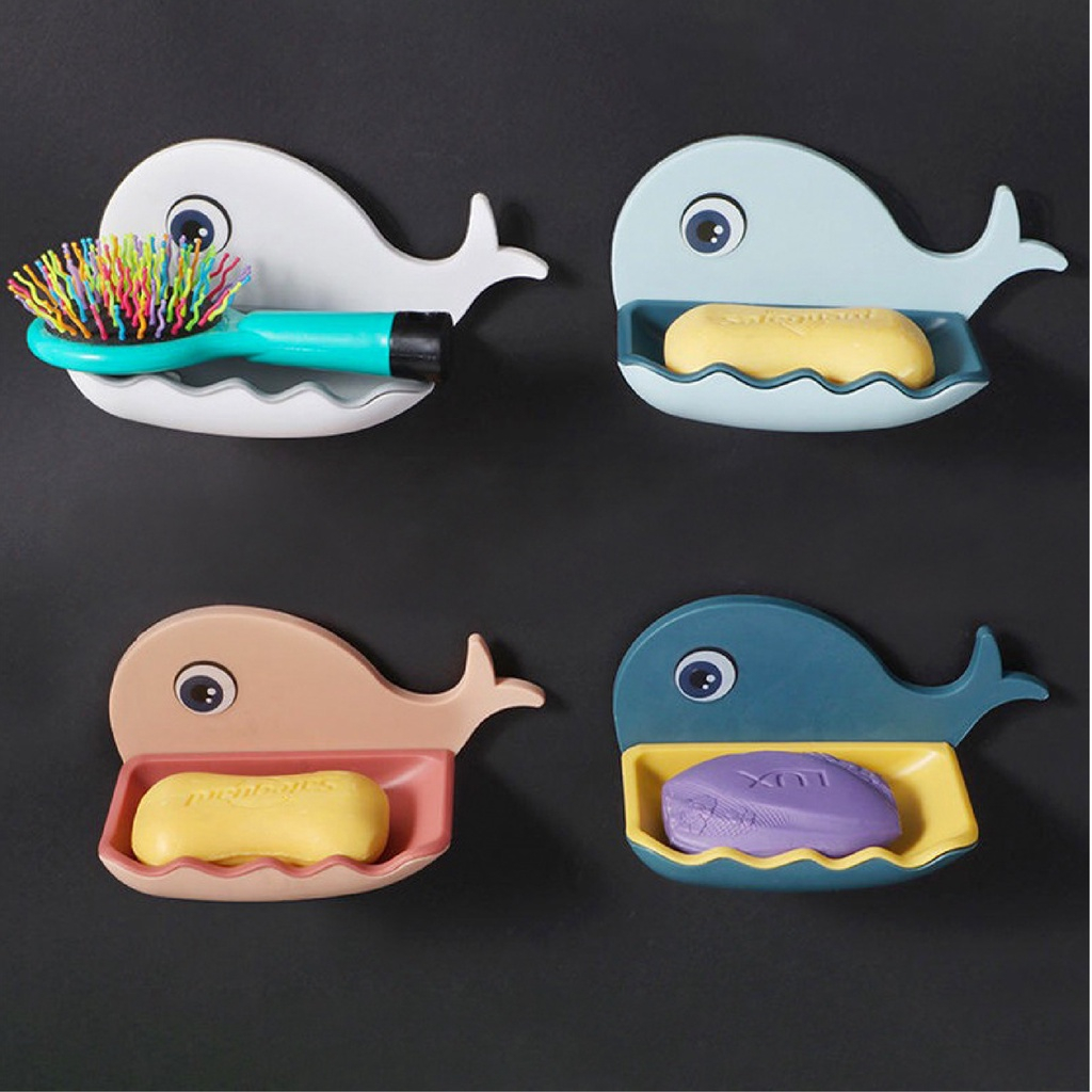 [HCM] ถาดสบู่สติ๊กเกอร์ติดผนังปลาโลมาน่ารัก - Egreen แบบใช้แล้วทิ้ง