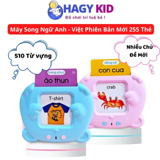Máy Đọc Thẻ Song Ngữ Anh Việt 510 Từ Hagykid Có 3 Chế Độ Đọc Cho Bé, Tặng Kèm Thẻ Flashcard Thông Minh Và Sạc