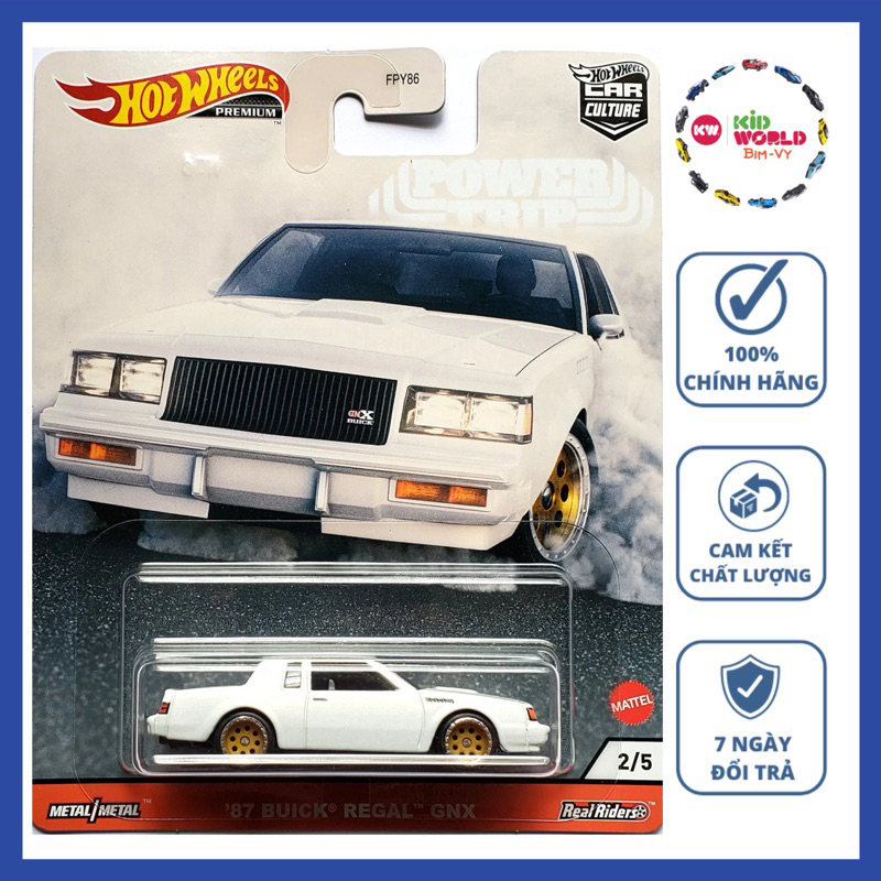 Hot Wheels Premium Car Culture Power Trip Series 87 Buick Regal GNX GJR02 ล้อยาง.