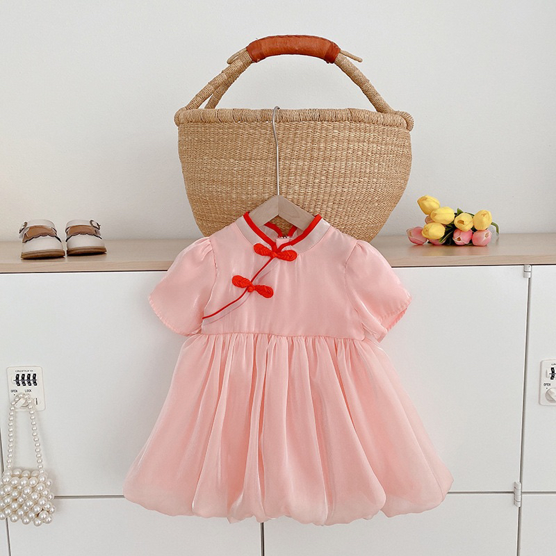 ชุดเดรสคอปกรถไฟ Hang Nga สําหรับเด็กทารก