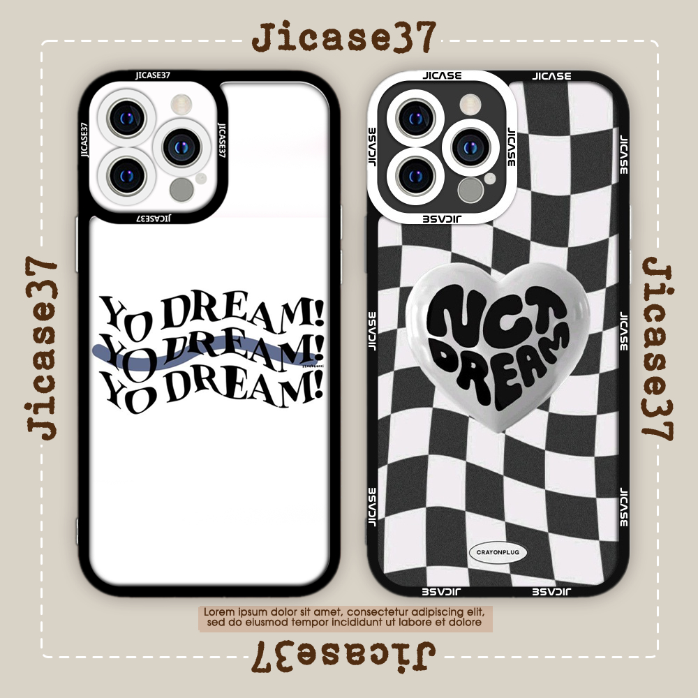 Jicase NCT Dream Kpop caro เคส iphone ขอบสี่เหลี่ยม 6plus/6s/6splus/7/7plus/8/8plus/x/xs/11/12/pro/m