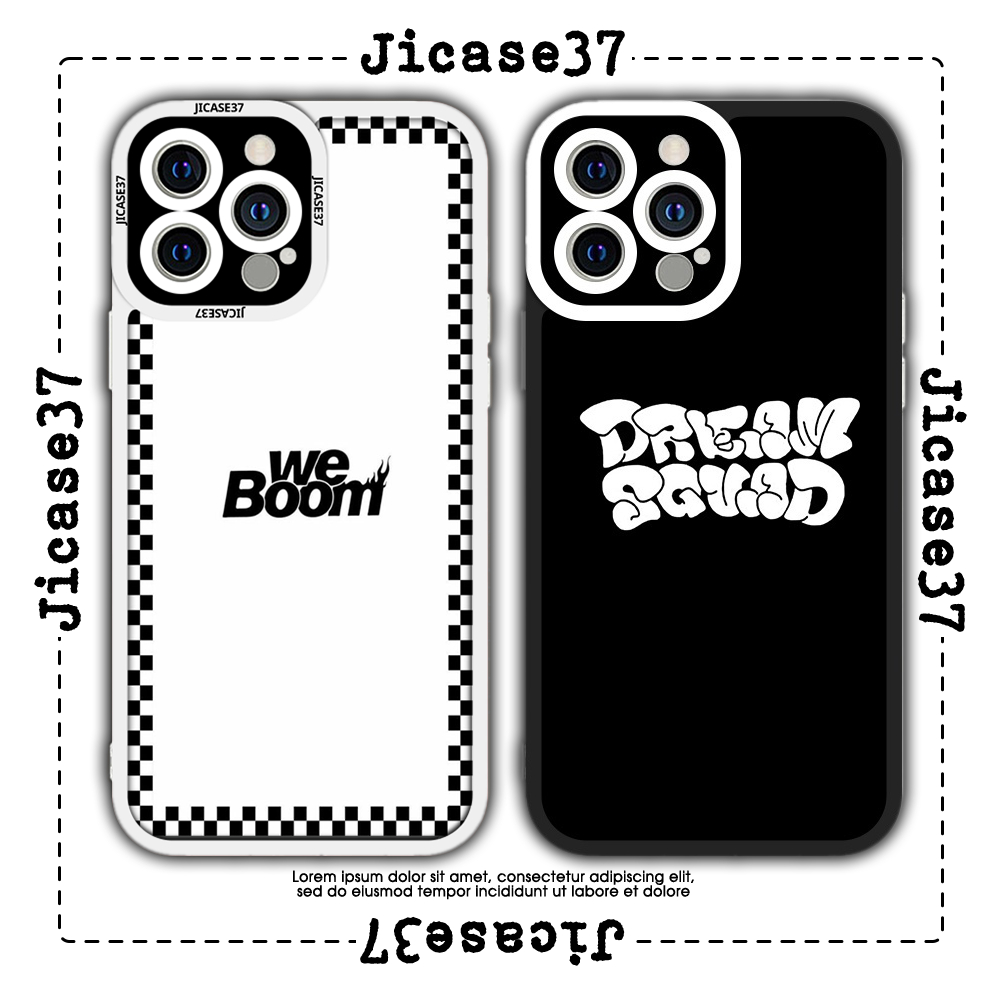 Jicase NCT Dream beatbox เคส iphone ขอบสี่เหลี่ยม สีดํา 6plus/6s/6splus/7/7plus/8/8plus/x/xs/11/12/p