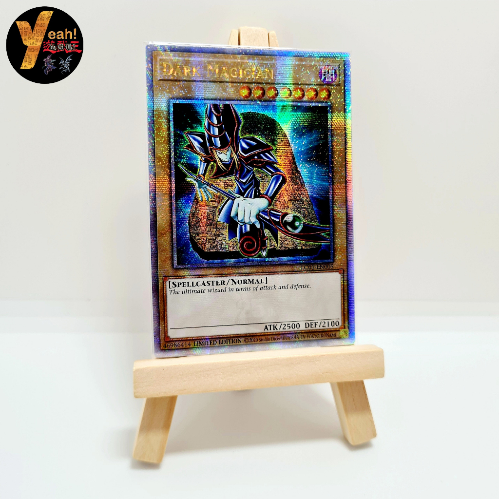 [สุดฮอต] การ์ด yugioh Dark Magician [LC01-EN005] - Quarter Century Secret Rare - ฟรี Toploader เพื่อ