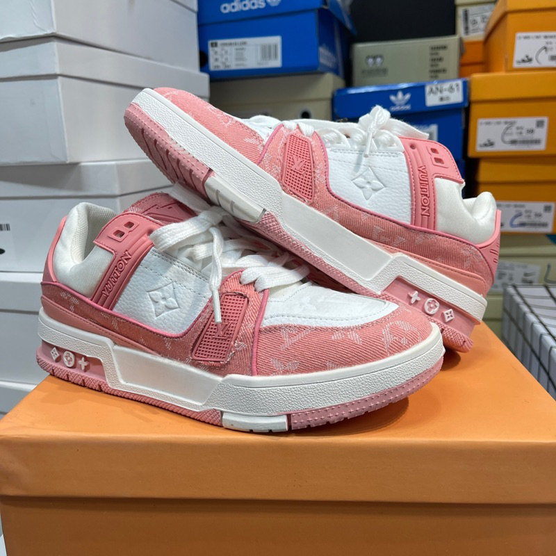 Lv Trainer Sneaker In Pink Beautiful Version Full Box