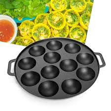 [Kèm nắp] Khuôn đổ bánh khọt 12 lỗ chống dính