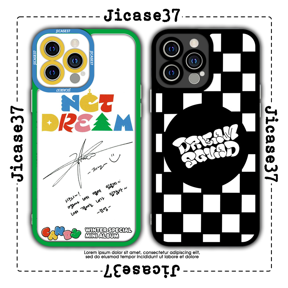 Jicase NCT Dream beatbox เคส iphone ขอบสี่เหลี่ยมตาหมากรุก 6plus/6s/6splus/7/7plus/8/8plus/x/xs/11/1