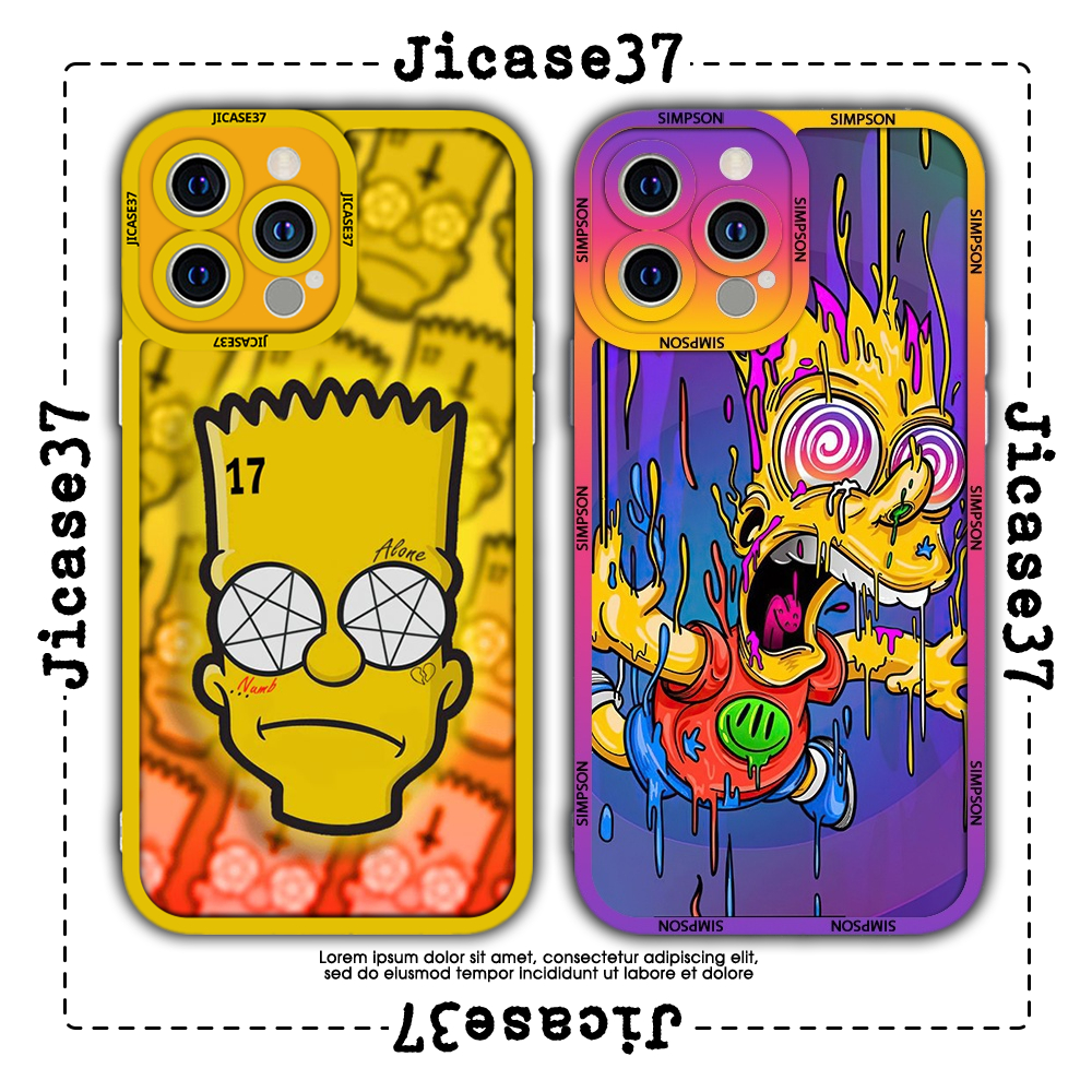 JM CASE Simpson Bart ขอบเหลี่ยม iphone CASE ลาย 3D ไม่ซ้ําใคร 6/6pl/6s/6spl/7/7pl/8/8pl/x/xs/11/12/1